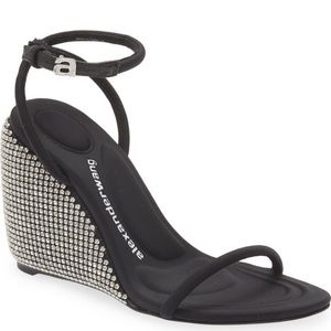 ALEXANDER WANG
Black Crystal Dahlia 95 Wedge Heels